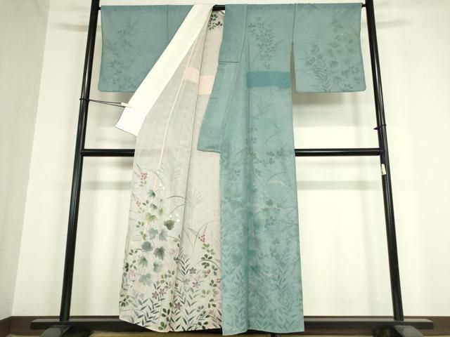 平和屋着物▽中国三大刺繍 スワトウ刺繍 汕頭刺繍 訪問着 無双 紗袷 紗