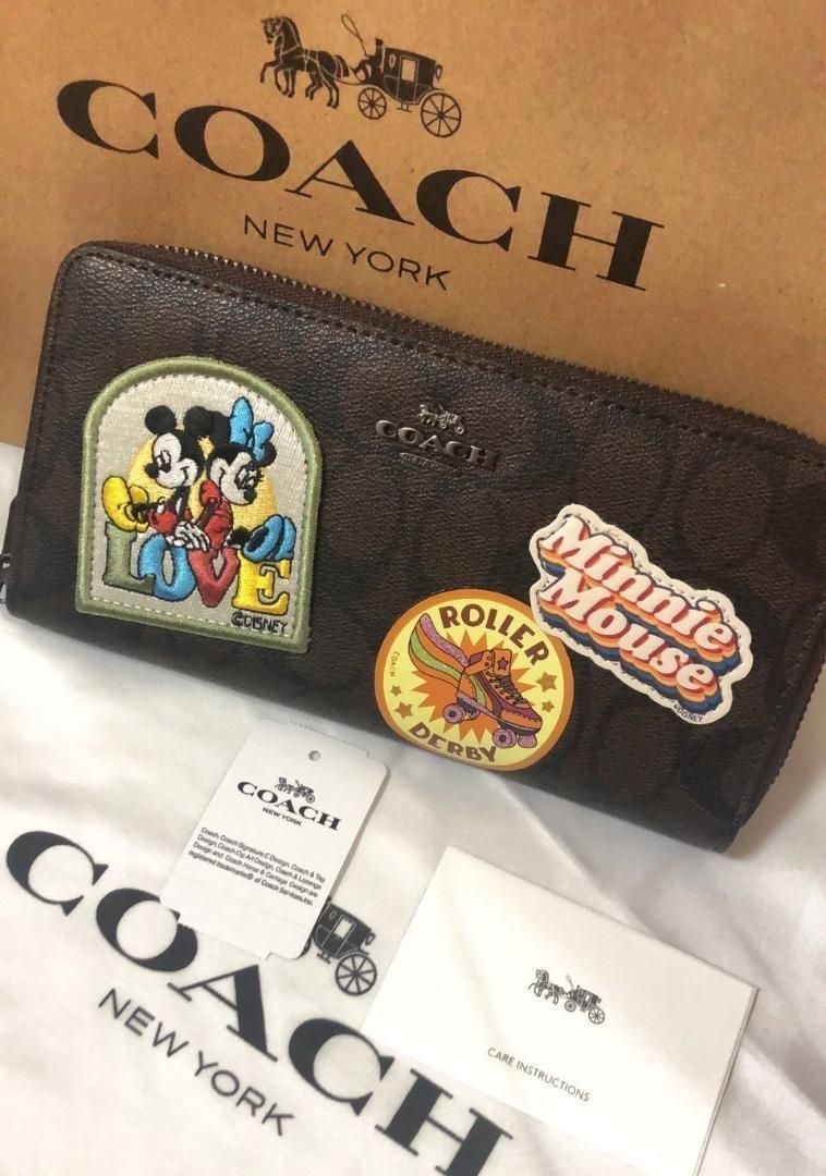 ミニーちゃん COACH 新品 長財布 【正規品】 F31350 並行輸入品