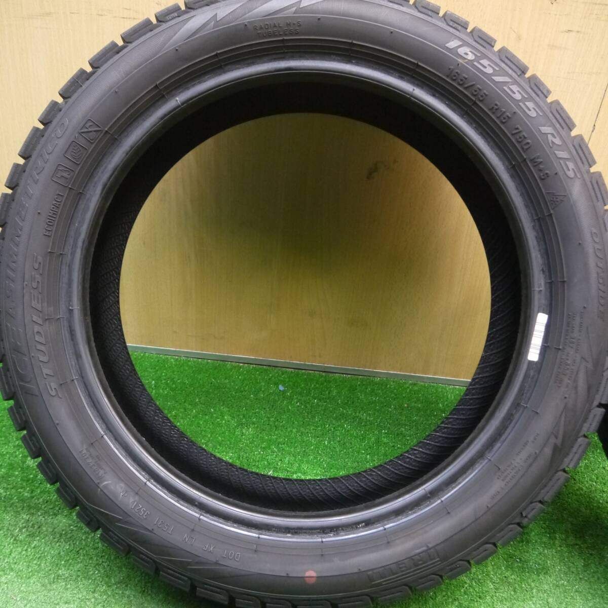 バリ溝 21年 ほぼ10分 スタッドレス 165 55R15 ピレリ アイスアシンメトリコ タイヤ 15インチ 軽自動車 ワゴンR ムーヴ タント スペーシア等 5011701Hスタ FFCRYSTALESIA_COM