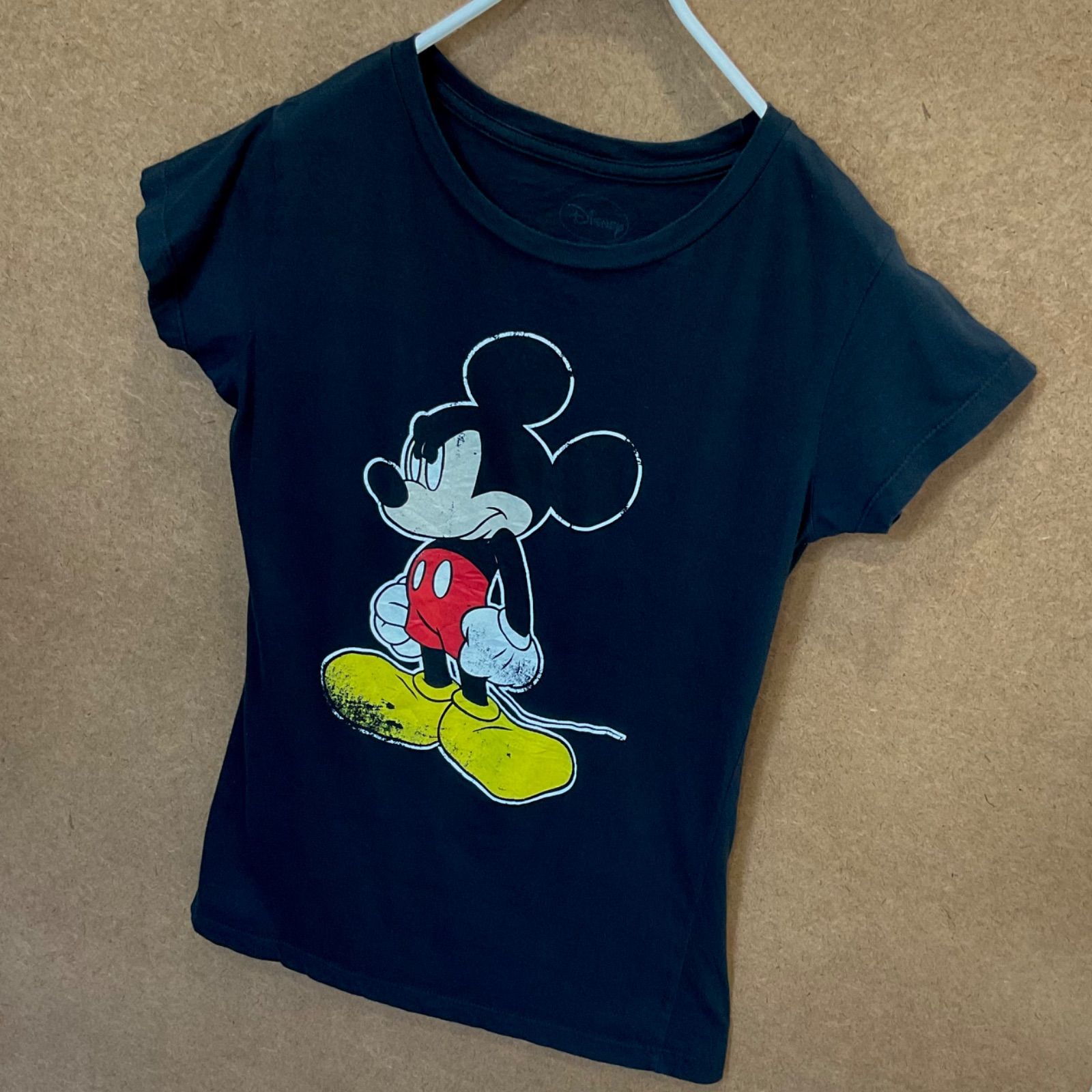 USA古着 ミッキー・マウスMICKEY MOUSE ディズニーDisney 半袖Tシャツ 黒M