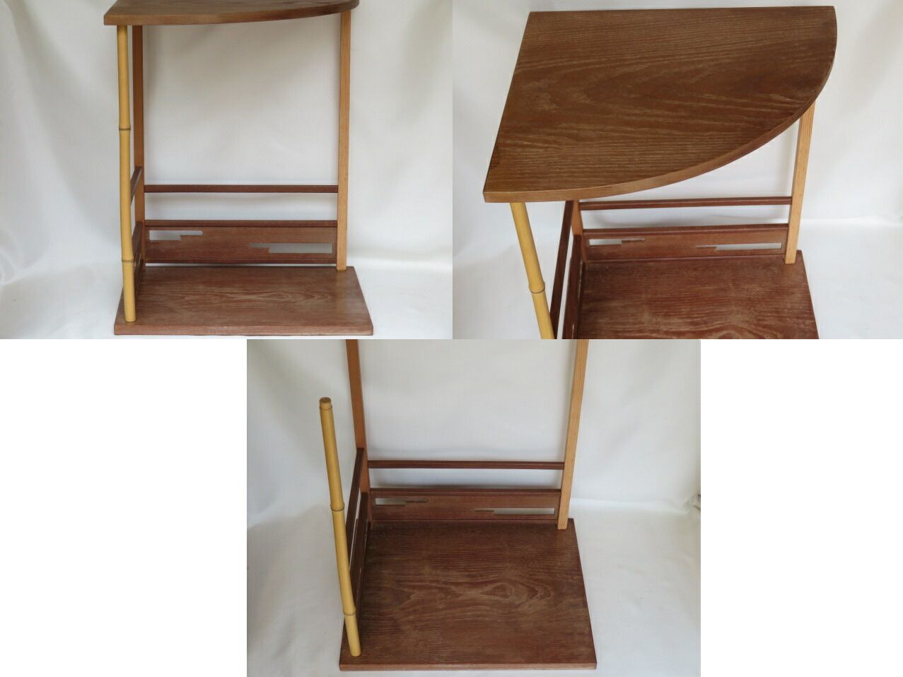 田原一斎 作 『三成棚』 裏千家 鵬雲斎好 組立式 共箱 茶道具 五月◇特売品）田原一斎作 裏千家流 鵬雲斎好写 本桑製 三成棚 組立式