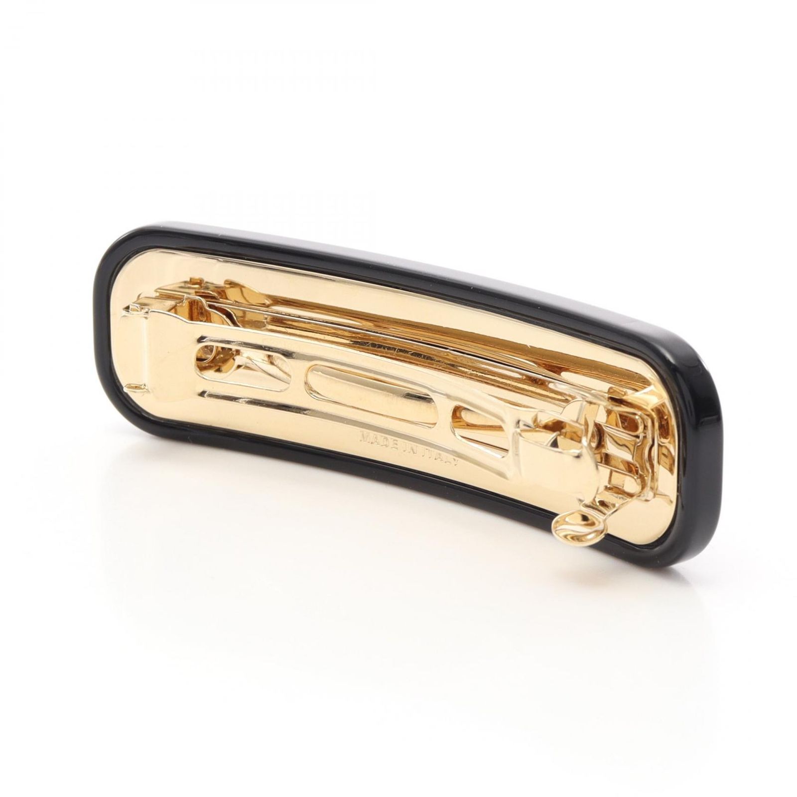 ミュウ ミュウ Miu Miu バレッタ 5IF0712F72F0967 ブラック GP ゴールドメッキ バレッタ レディース DECORATOM_COM_BR