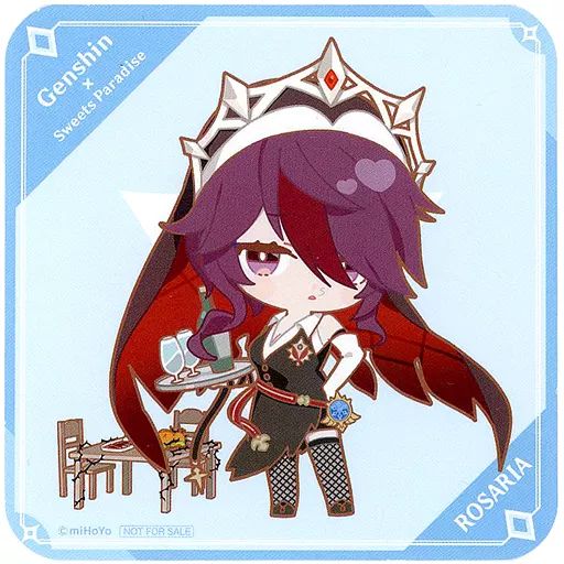 原神 ロサリア スイパラ ブロマイド コースター 中古】マグカップ・湯のみ ロサリア ちびキャラコースター 「原
