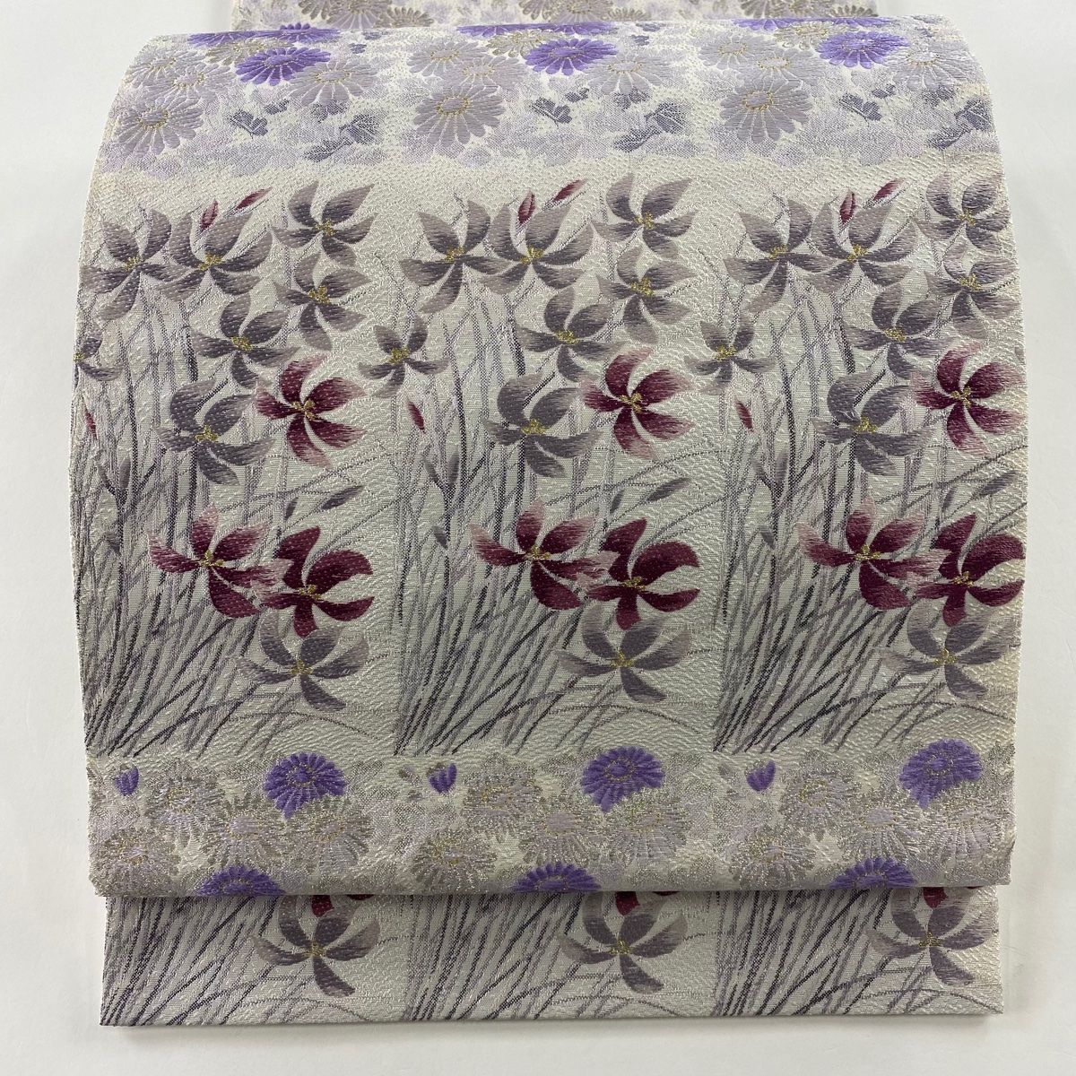 贈り物 白 金銀糸 草花 秀品 美品 袋帯 六通 メルカリ - 【中古】 正絹 着物・浴衣