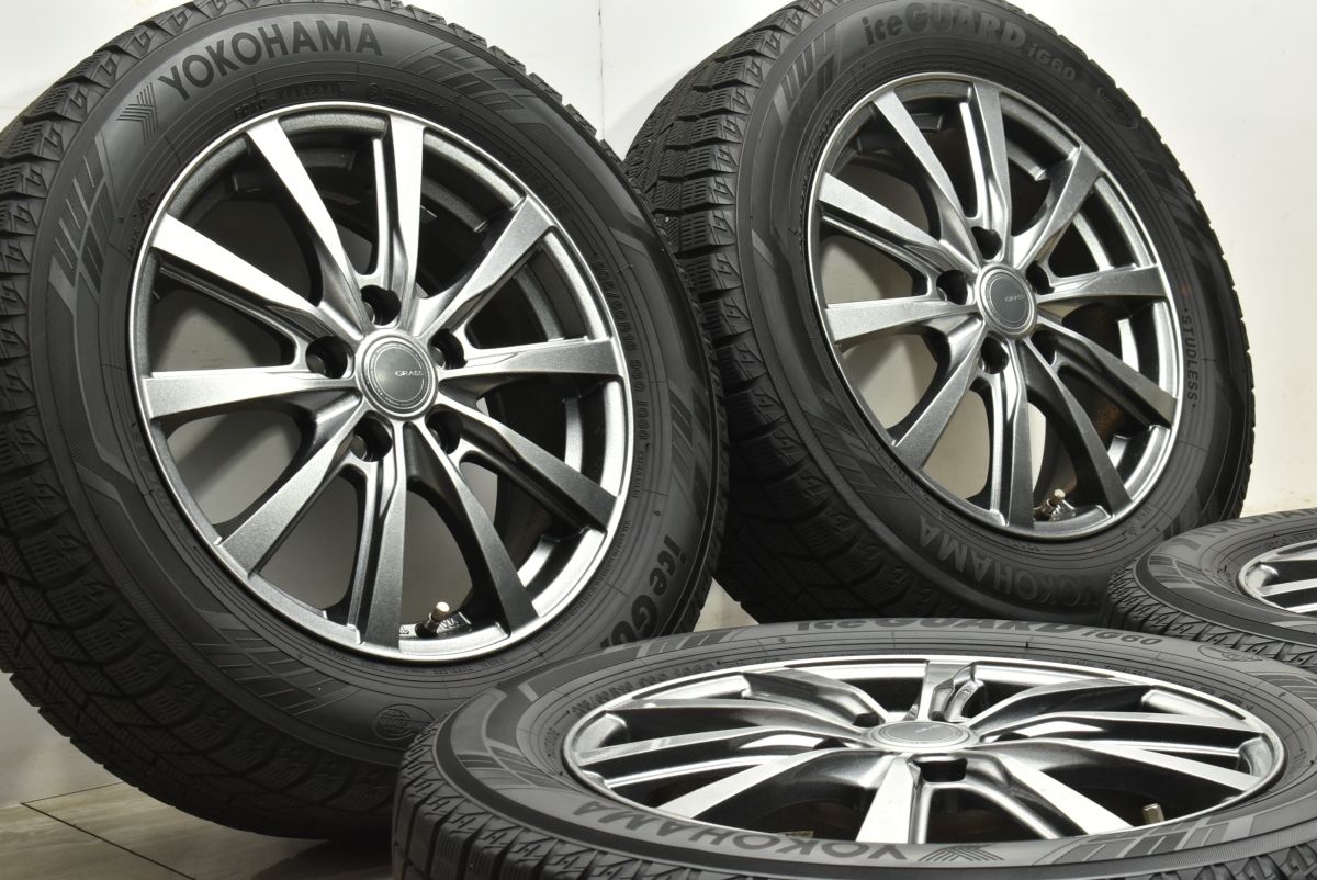 バリ溝 トヨタ車 設計 GRASS 16in 6J 50 PCD114.3 ヨコハマ アイスガード iG60 205 60R16 ノア ヴォクシー エスクァイア