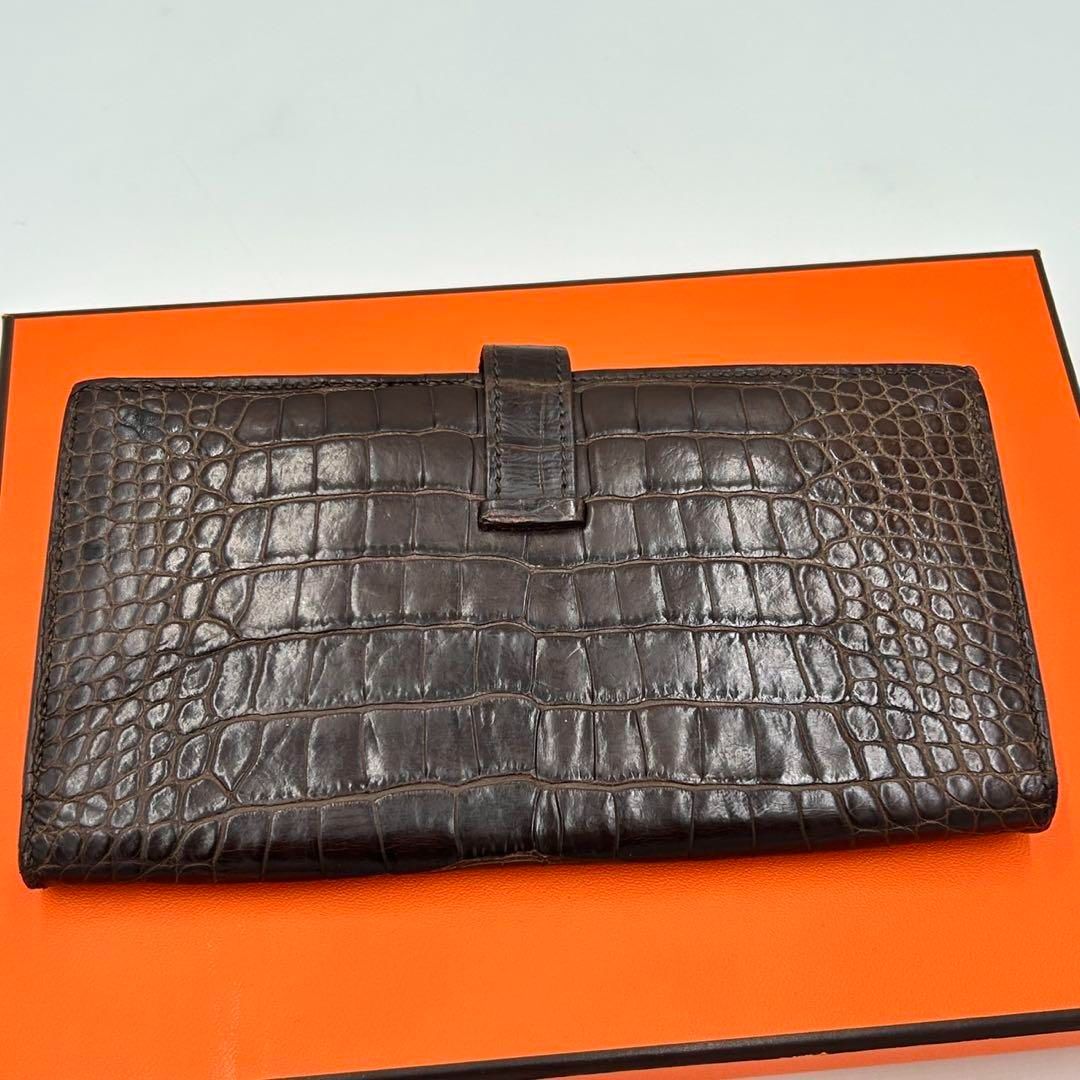 ❣️エルメス❣️HERMESベアンクロコダイル•二つ折り財布□P刻印