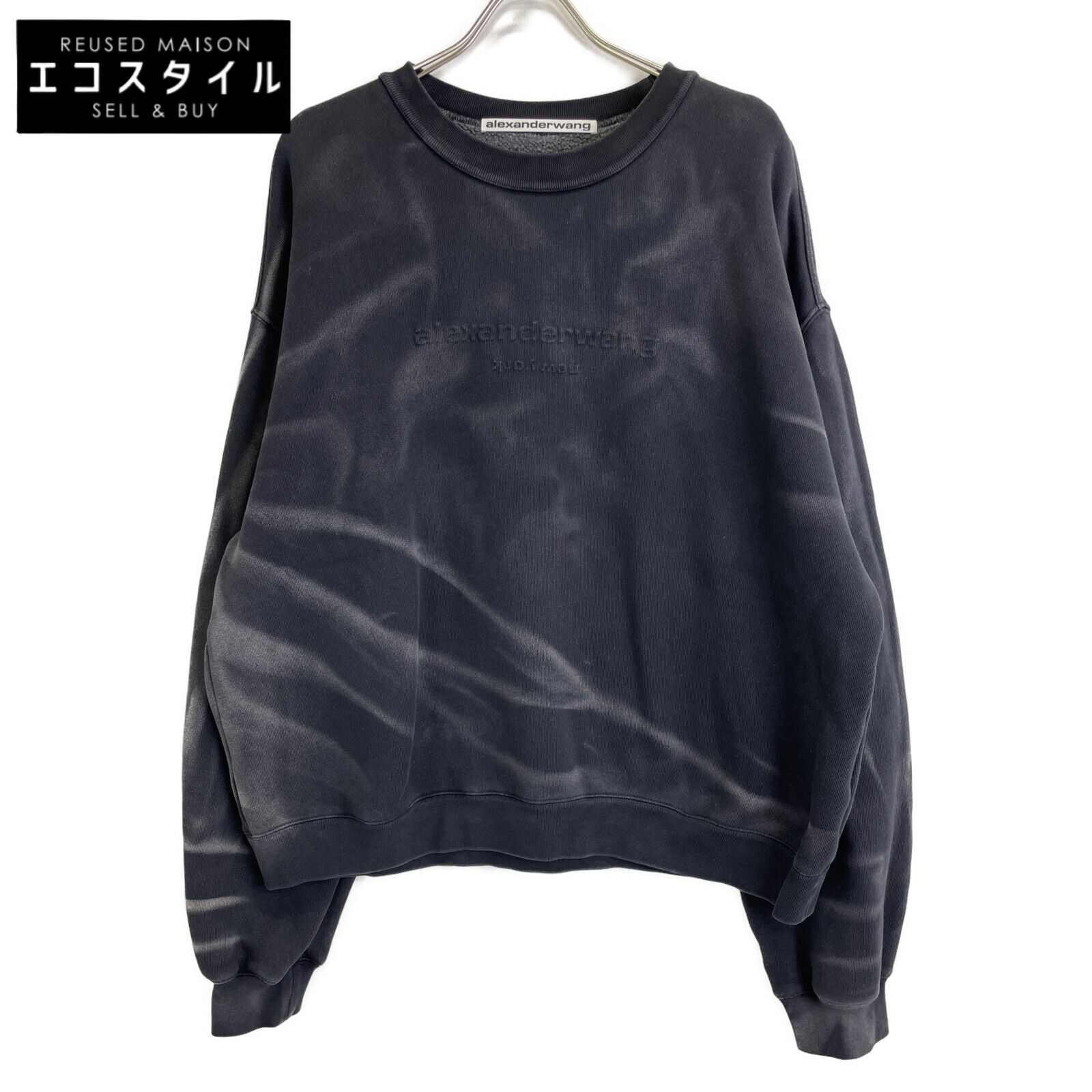 新作★【alexanderwang】クリースウォッシュ ロゴ入りスウェット □ alexander wang.t ロゴ スウェットシャツ □ - メルカリ
