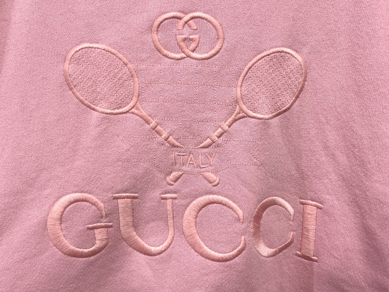 イタリア製 GUCCI ｜グッチ Tennis Embroidery Crew テニス 刺繍