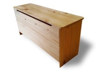 四万十ヒノキの大きなベンチボックス 前面スリット有りモデル