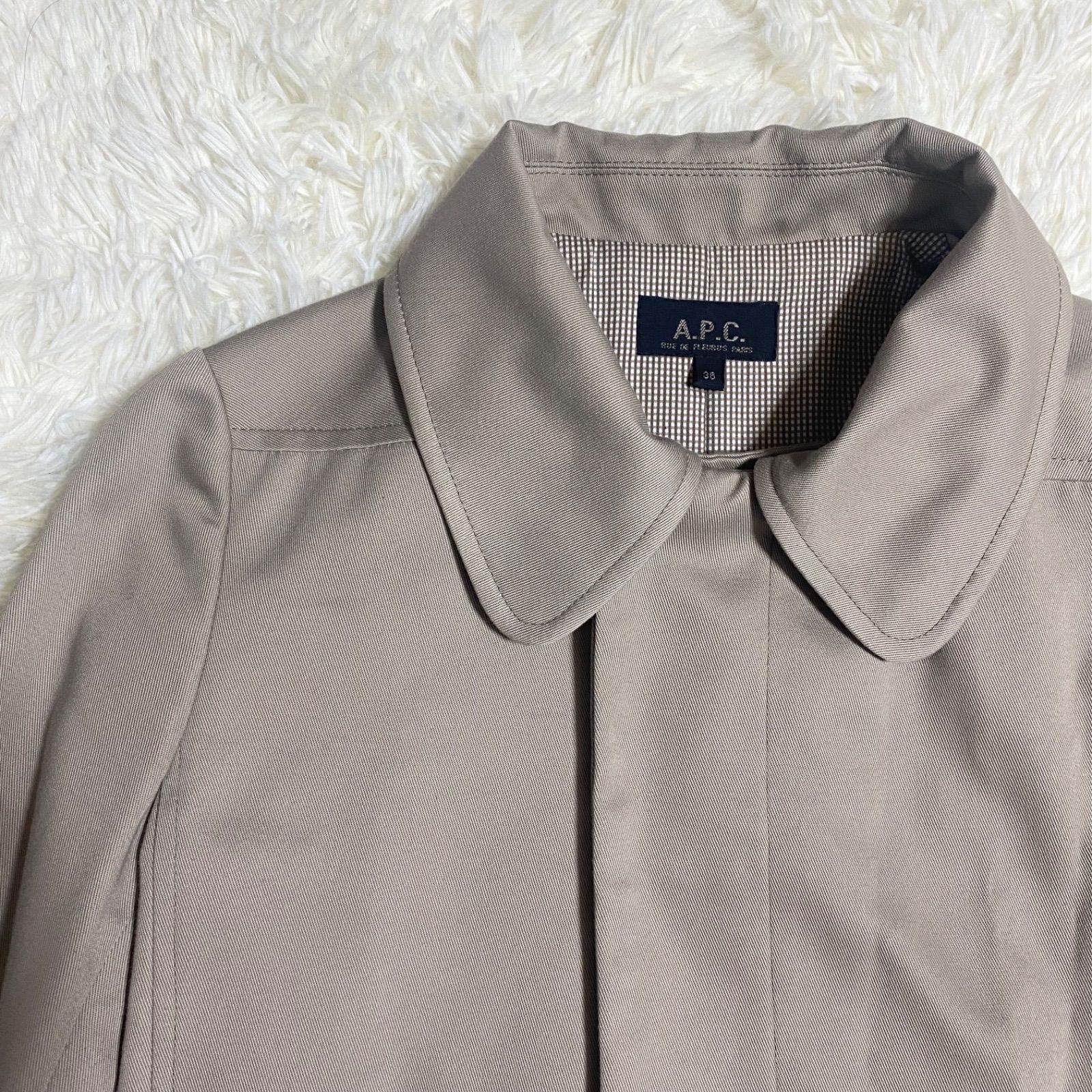 【美品】アーペーセー A.P.C. ステンカラーコート S ベージュ A.P.C. アーペーセー ステンカラーコート S ベージュ - ブランド