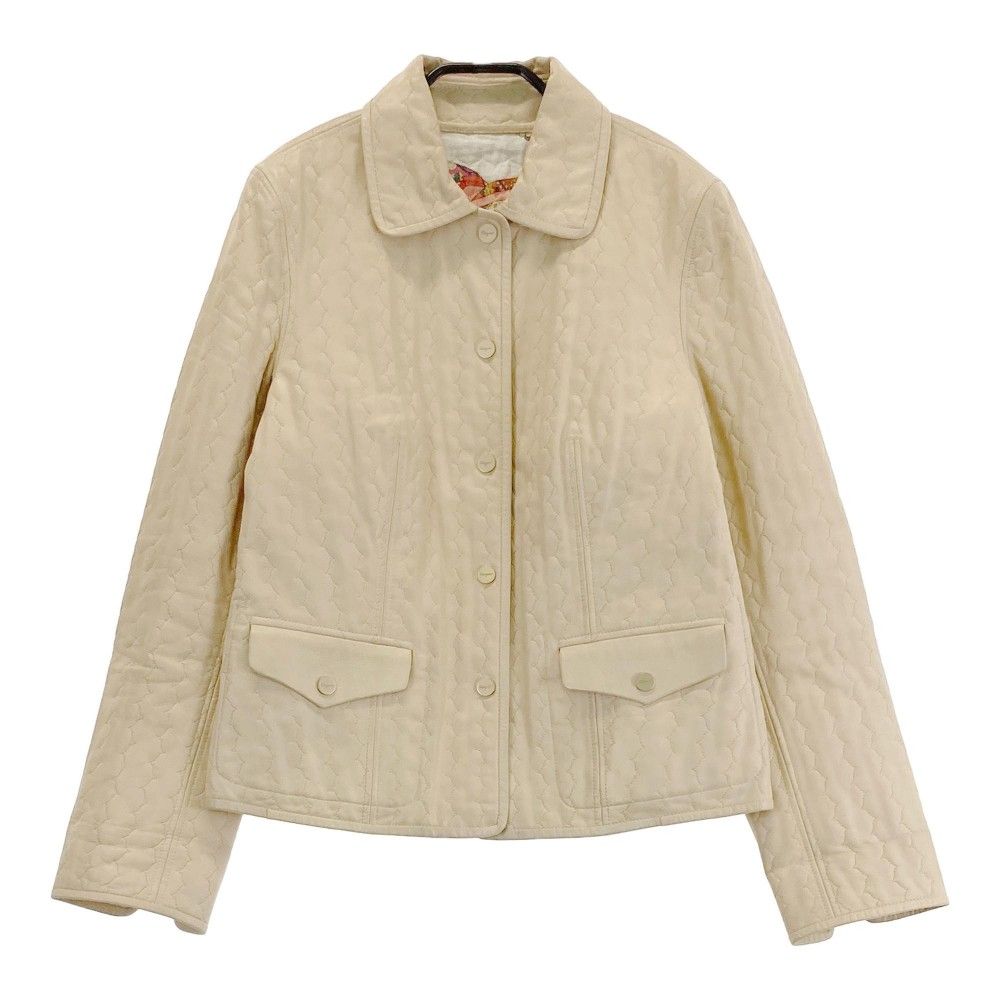 Salvatore Ferragamo ベージュ レザー ジャケット Salvatore Ferragamo サルヴァトーレ フェラガモ レザー