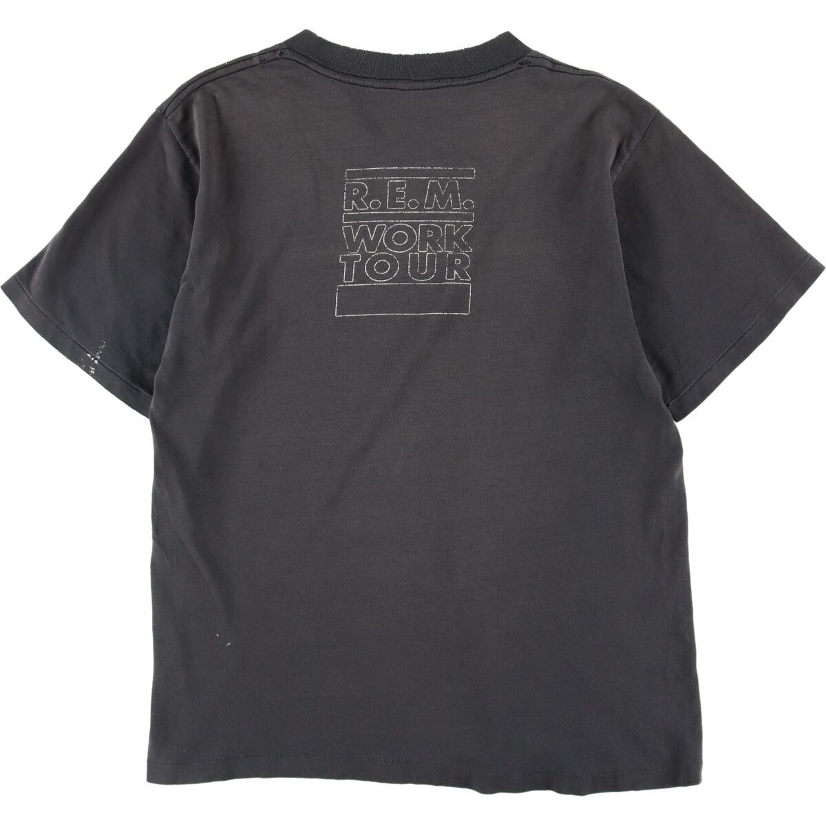 古着 80年代 R.E.M アールイーエム WORK TOUR 両面プリント バンドT 