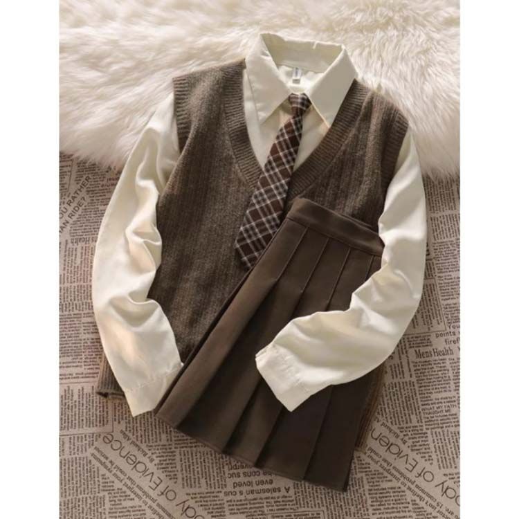 韓国 4点セット 制服風 シャツ ベスト ミニスカート ネクタイ 楽天市場】4点セット 卒業式 スーツ 女の子 150 160 韓国 制服