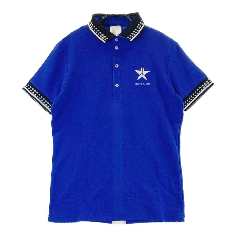 サイズ：2 ROCK DUDE ロックデュード 半袖ポロシャツ ブルー系