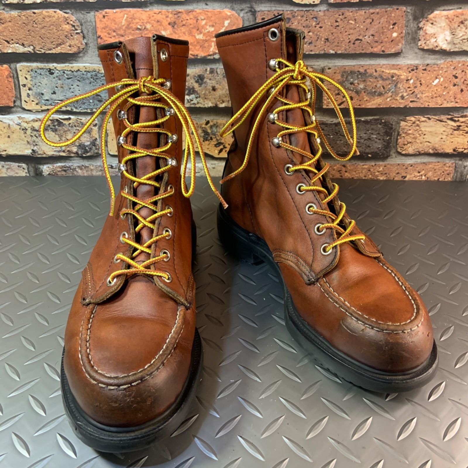 REDWING ヴィンテージワークブーツ 1977年製 US8E JP26㎝ VINTAGE ANSI Z41.1-1967 レッドウイング アメリカ製 25J6-1977