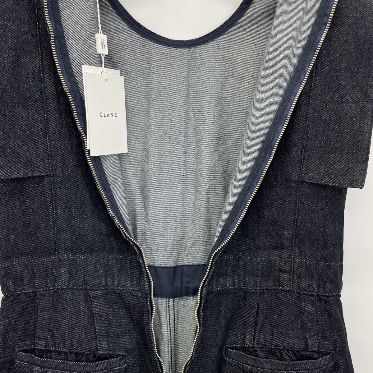 CLANE クラネ 25AW ｲﾝﾃﾞｨｺﾞ 19112ｰ5042 SQUARE SLEEVE DENIM ALL IN ONE 1 