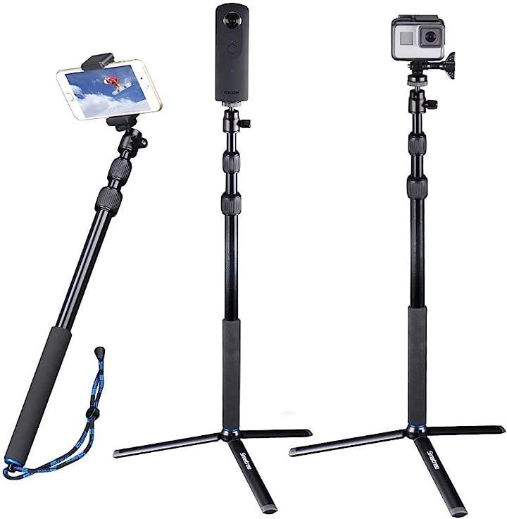 Smatree GoPro用自撮り棒 三脚付き スマートフォン用 伸縮 防水 Smatree GoPro用自撮り棒 三脚付き スマートフォン用 伸縮 防水