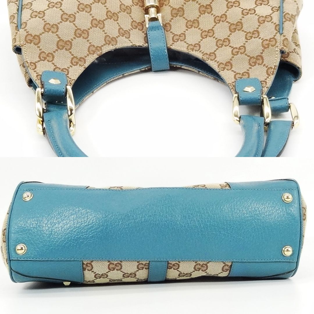 美品】 GUCCI グッチ ショルダーバッグ GG柄 ニュージャッキー ブルー 