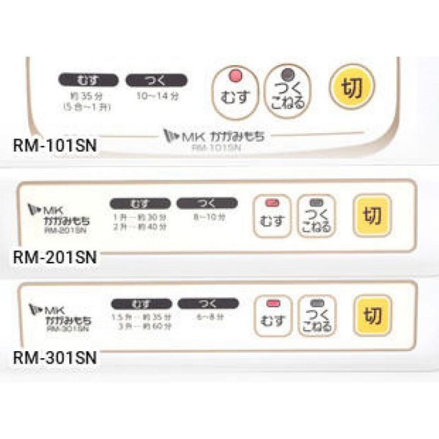 エムケー精工 餅つき機 かがみもち 2升 RM-201SN 上蒸し方式 ボイラー空焚防止制御 モーター保護装置