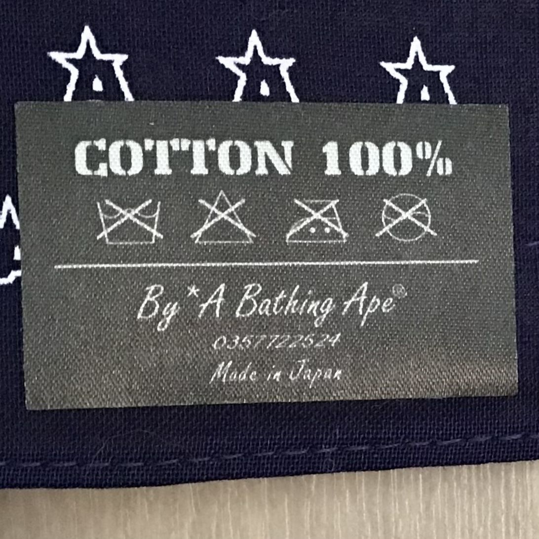 ☆新品☆ BAPE STA LOGO バンダナ ネイビー a bathing ape star エイプ