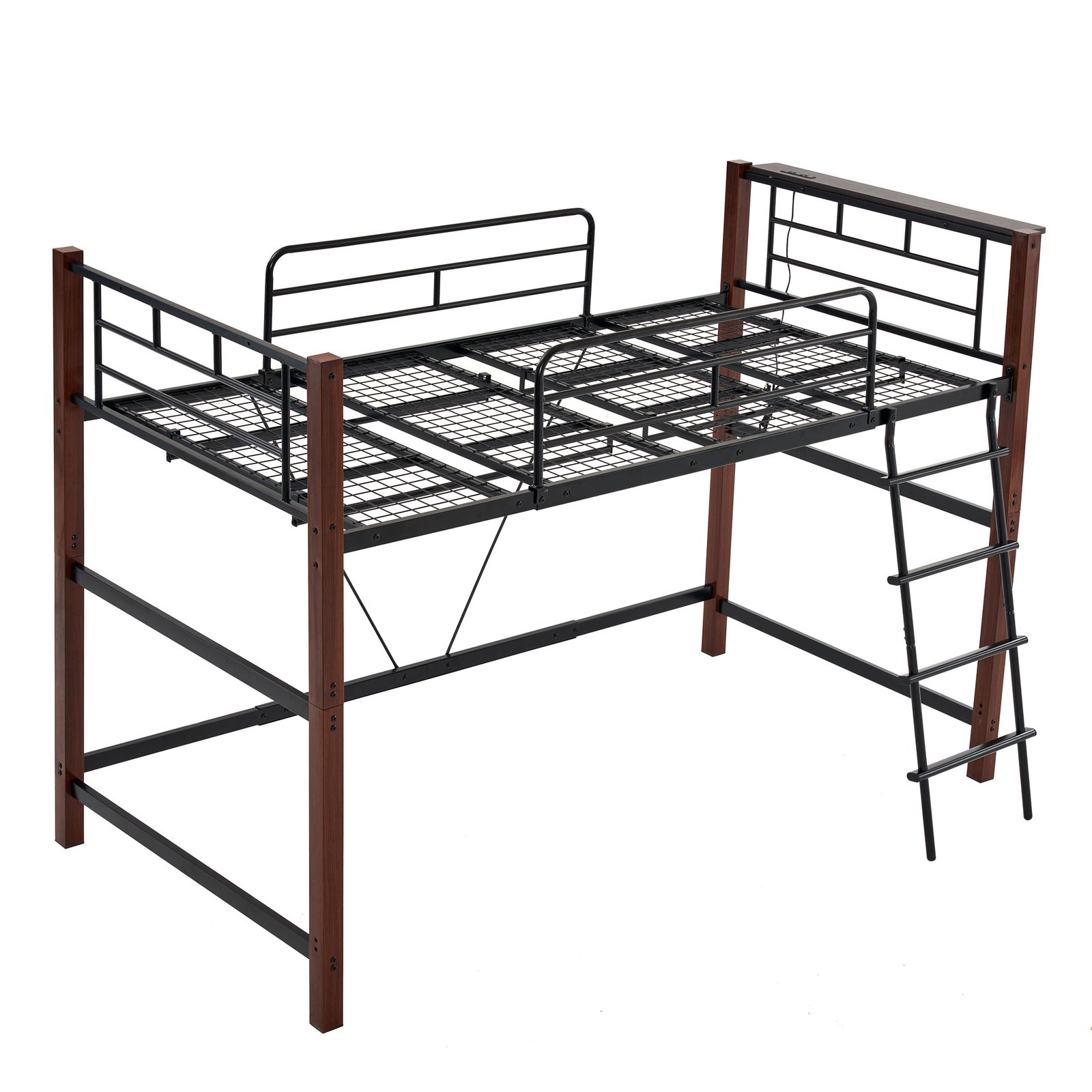 【全新未使用】高さ140cmロフトベッド シングル 耐荷重150kg 北欧風 Amazon｜ロフトベッド パイプベッド シングル 耐荷重150kg 高さ