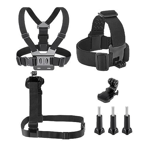 YouLain 7 in 1 GoProアクセサリー セット GoPro全シリーズ対応 アクションカメラアクセサリー VLOG POV 臨場感撮影用アクセサリー チェストストラップ ヘッドストラップ ショルダーハーネスマウント 取付簡単 丈夫的 素材 ウェアラ