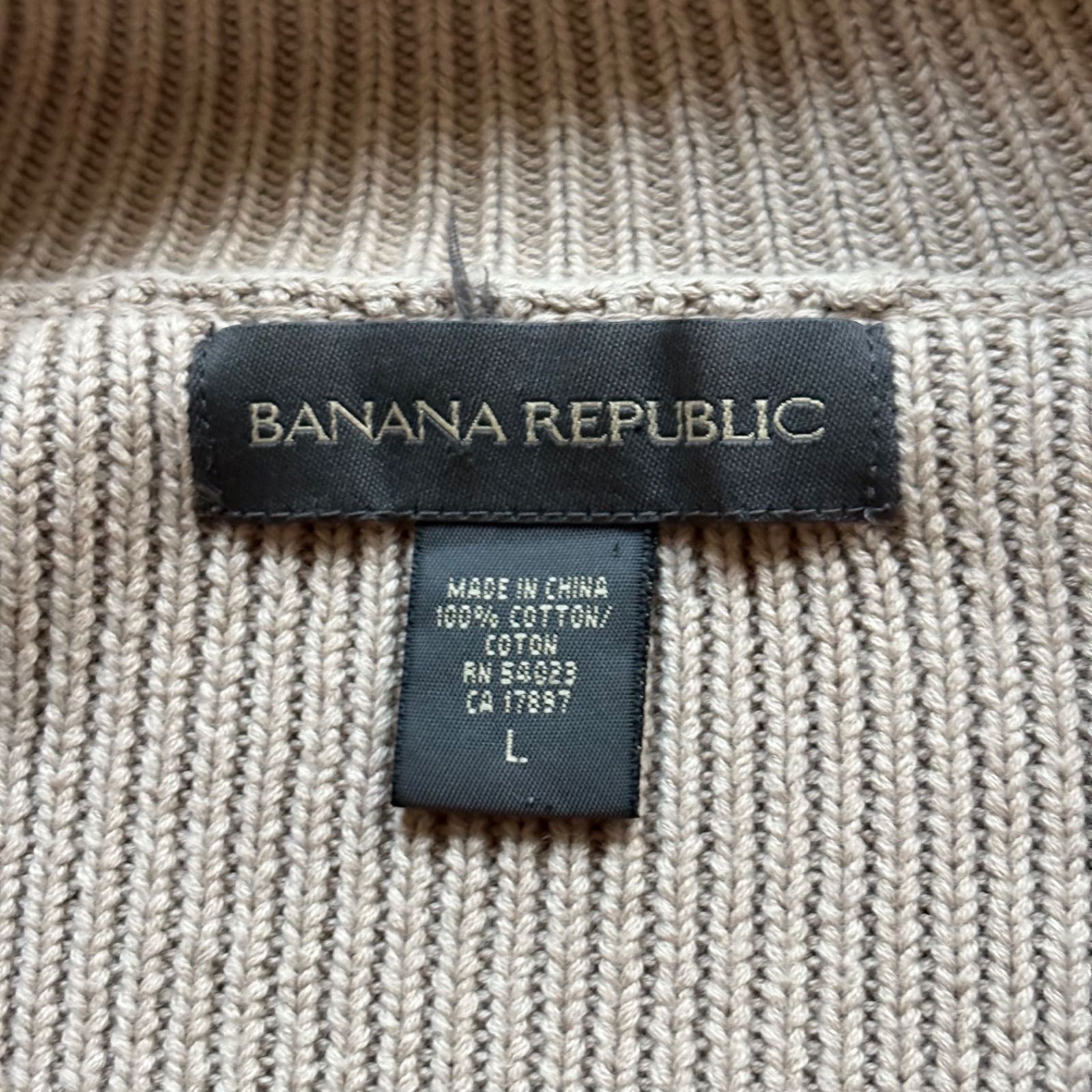 90’s USA BANANA REPUBLIC リブコットンニット 90-00s BANANA REPUBLIC Cotton Drivers Knit Sweater バナナリ