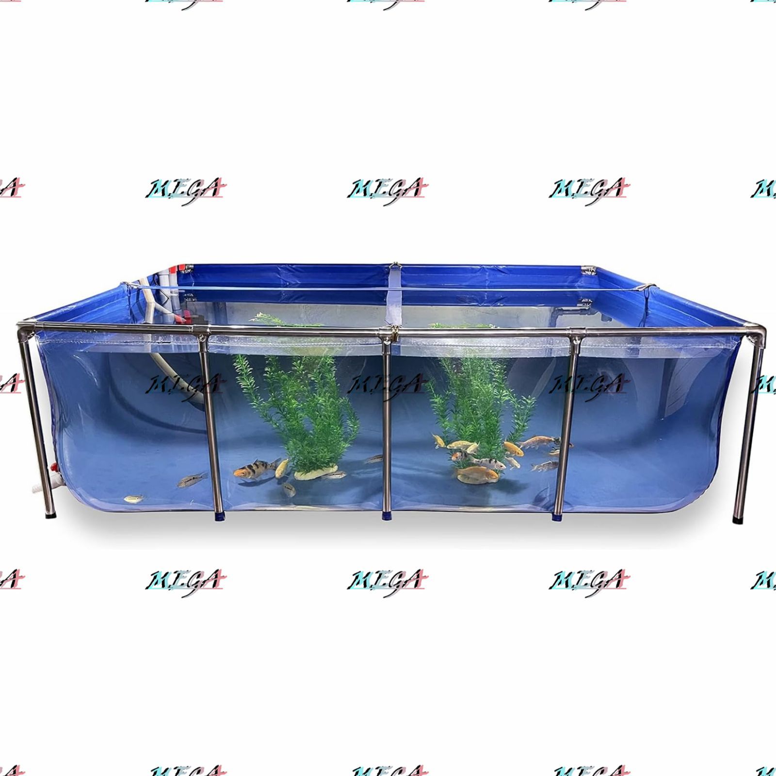 大型水槽 アウトドア 魚のいる池 ために 養殖 プラスチック レインクロスプール 水族館プール池 透明観賞板 付き鉄骨フレームが付いているポリ塩化 ビニールのキャンバス 80*50*35cm - メルカリ