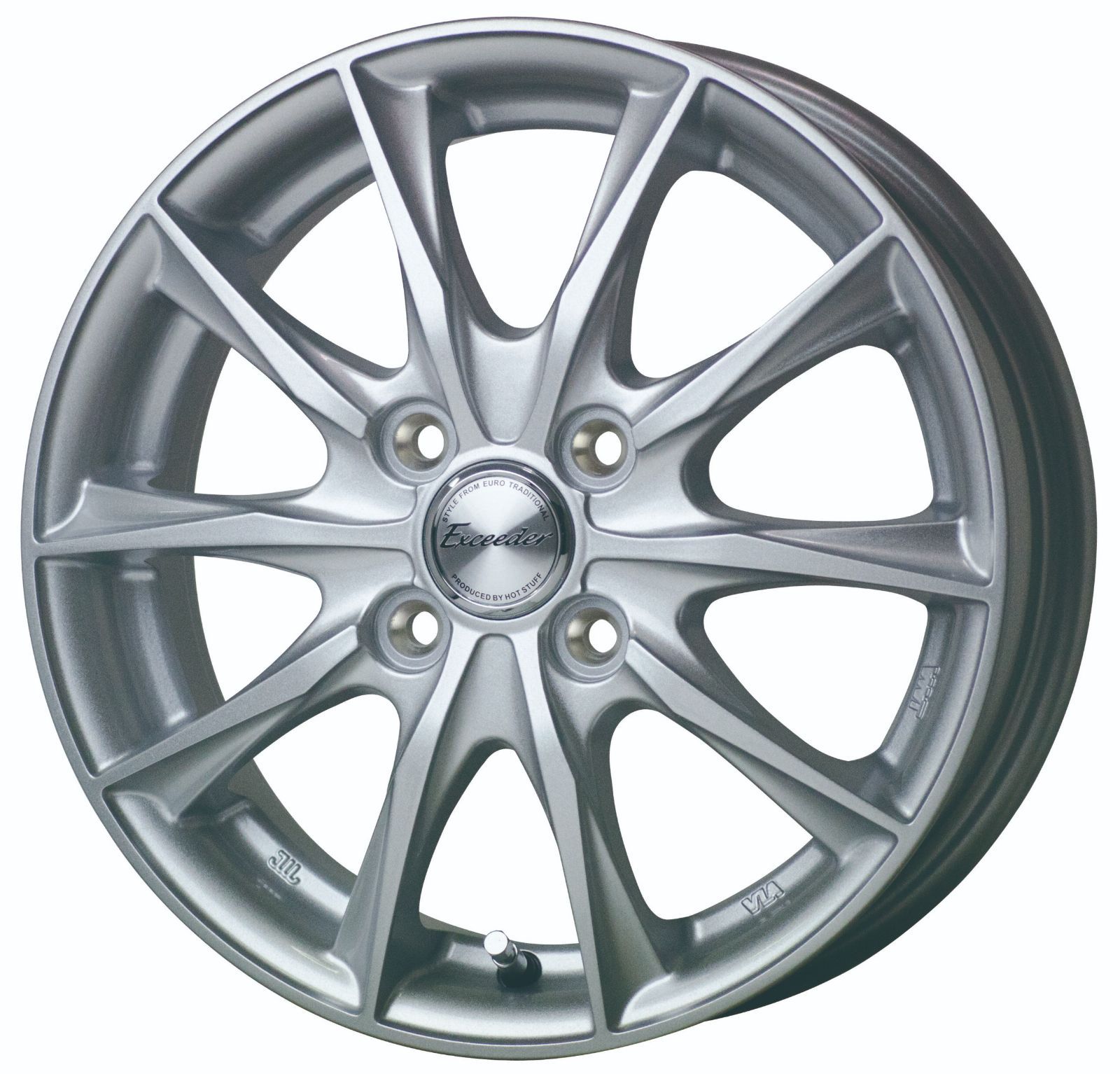 日本未入荷 数量 エクシーダー E06 14ｘ4.5 ＋45 4|100 メタルシルバー ｘ４本 |軽自動車