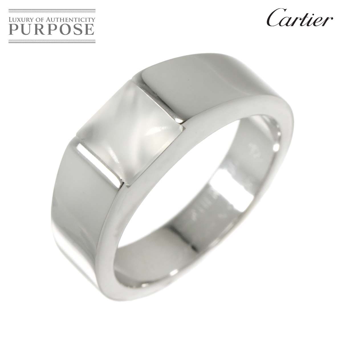 カルティエ Cartier タンク 49 リング クォーツ K18 WG ホワイトゴールド 750 指輪 Ring 証明書付き 90294766
