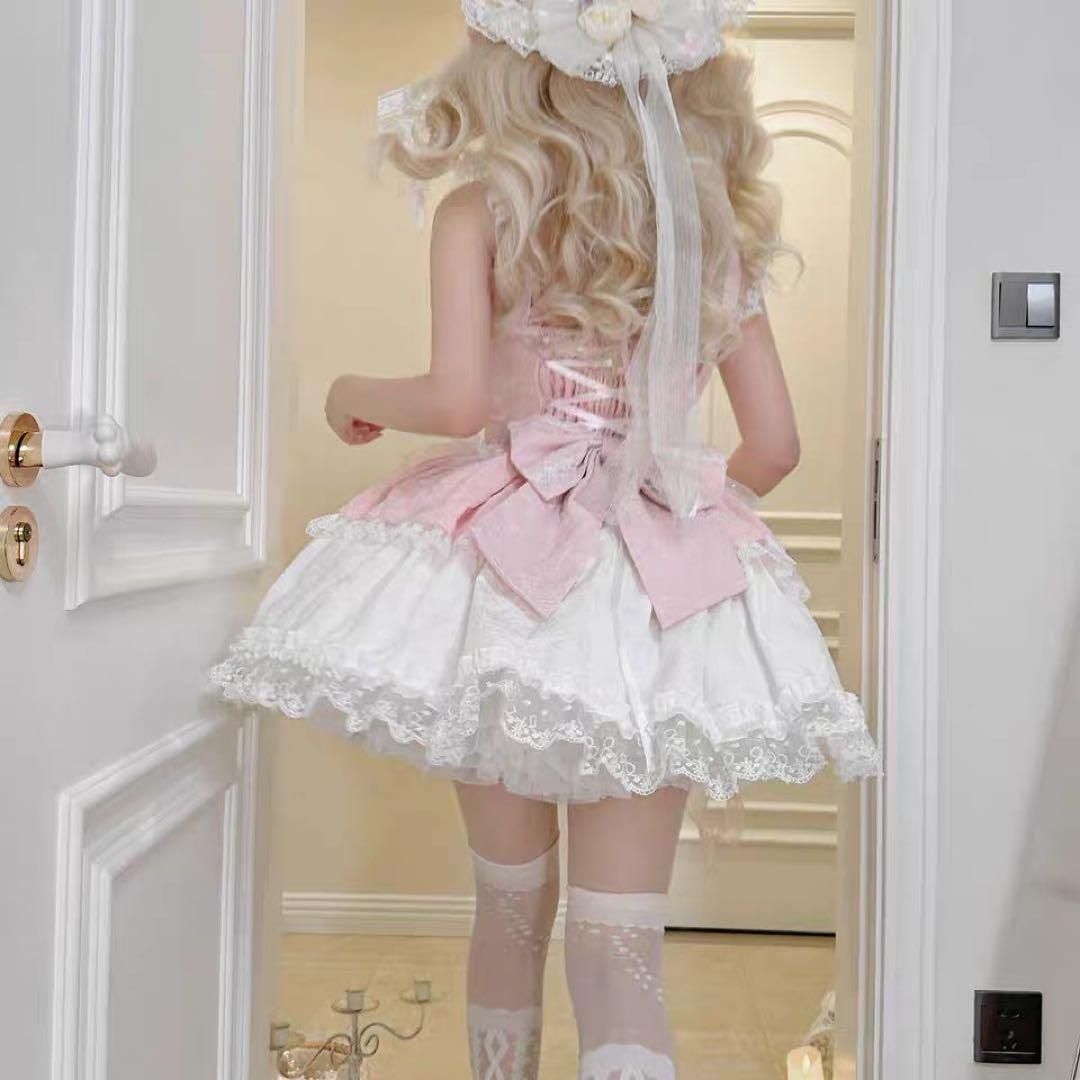 ♥ 大きなリボンが可愛いロリータジャンパースカート♪お出かけにオススメ