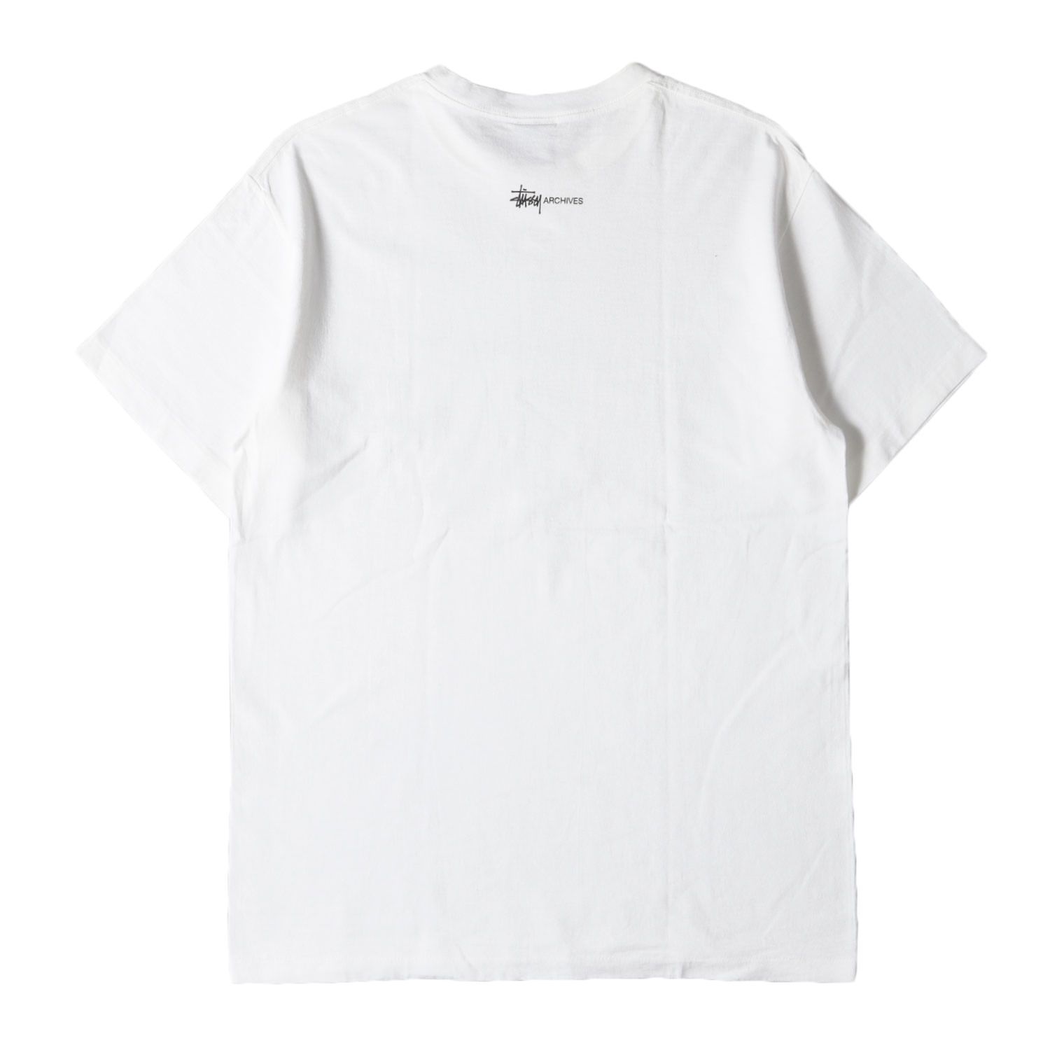 STUSSY ステューシー Tシャツ サイズ:L 90s OLD STUSSY 紺タグ フォトプリント クルーネック Tシャツ USA製 ホワイト 白 トップス カットソー 半袖【メンズ】