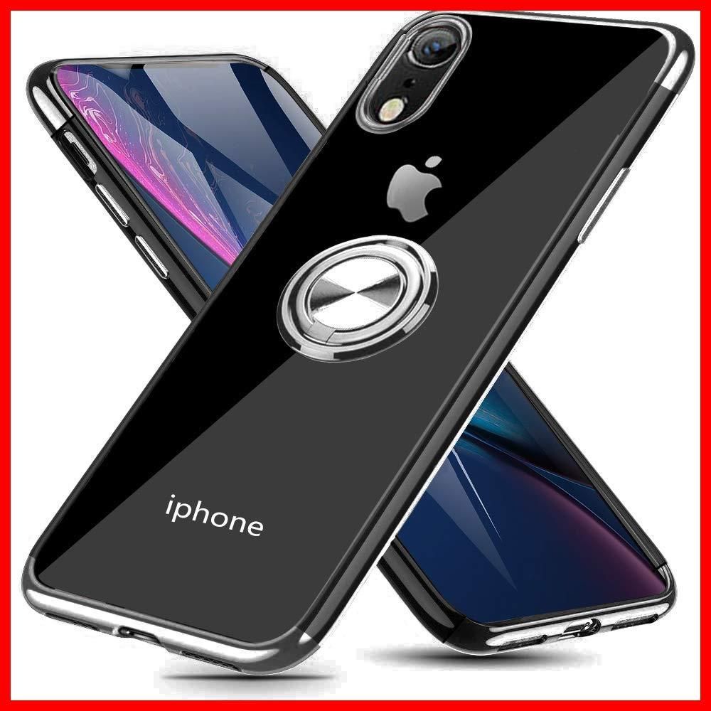 大特価】iPhone XR 用 ケース リング付き クリア 落下防止 耐衝撃