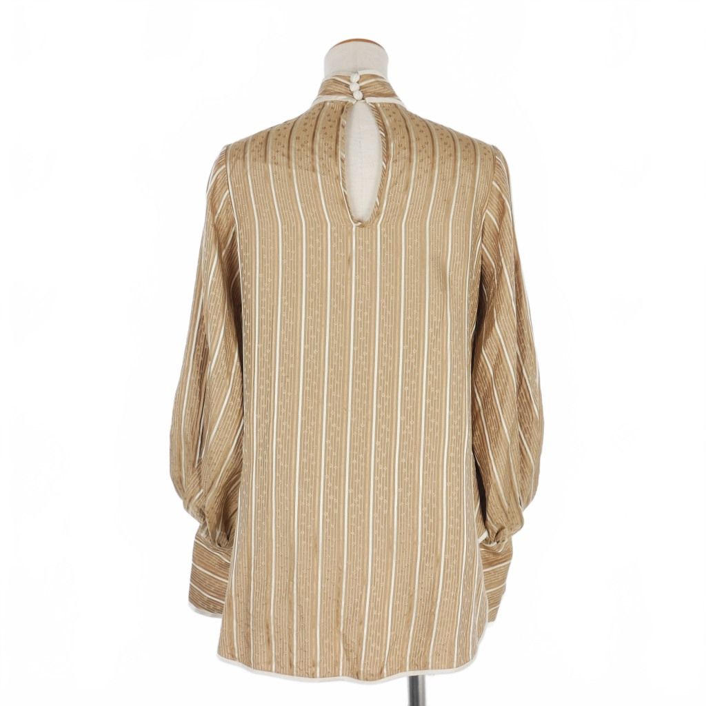 マメクロゴウチ Mame Kurogouchi Floral Stripe Silk Jacquard
