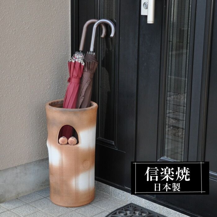 花瓶 花器 陶器 傘立て 赤 イタリア製 花模様 傘立 花柄737