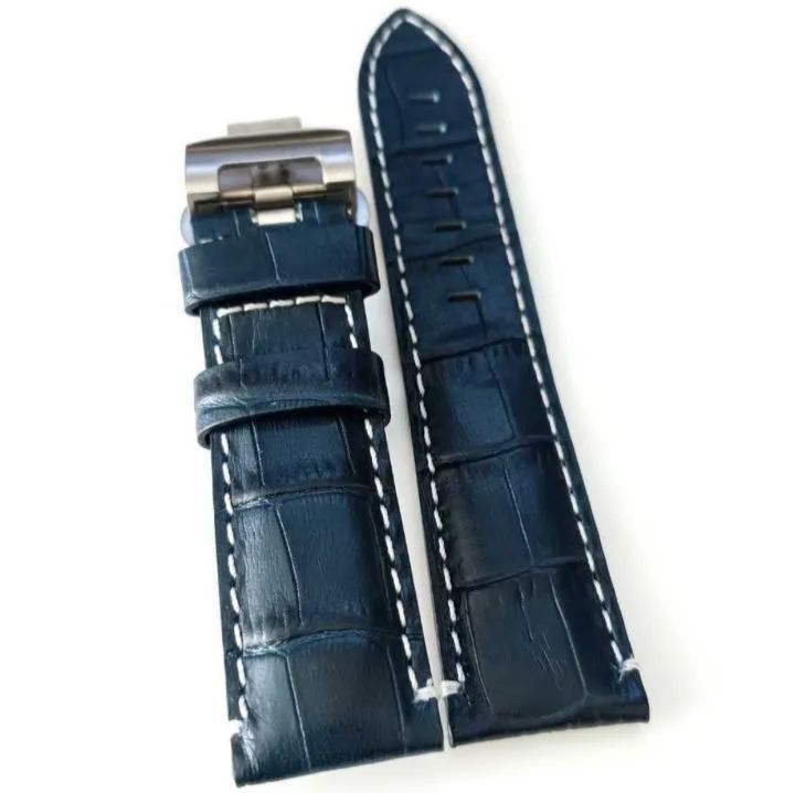 パネライ✴︎レザーベルト青カーフ 美品】パネライ純正 カーフ ベルト