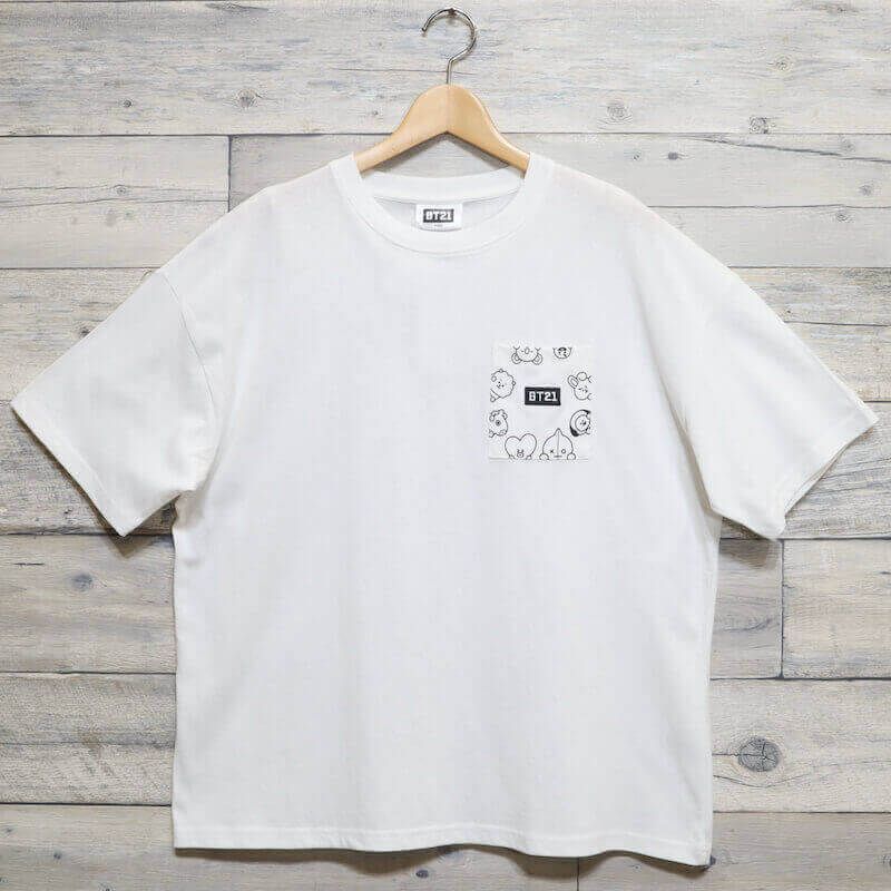 新品 BT21 BTS 半袖 Tシャツ ティーシャツ 半袖Tシャツ ロゴ 刺繍 