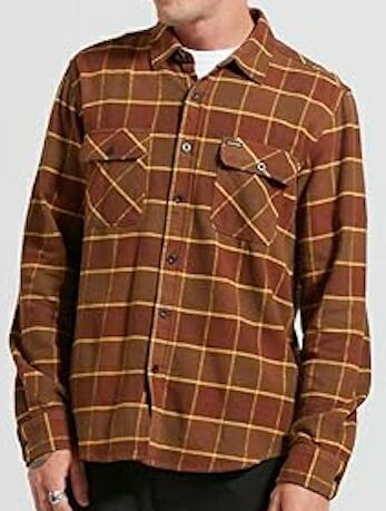 Brixton Berkley L S Flannel Shirt Bison Plaid M ネルシャツ