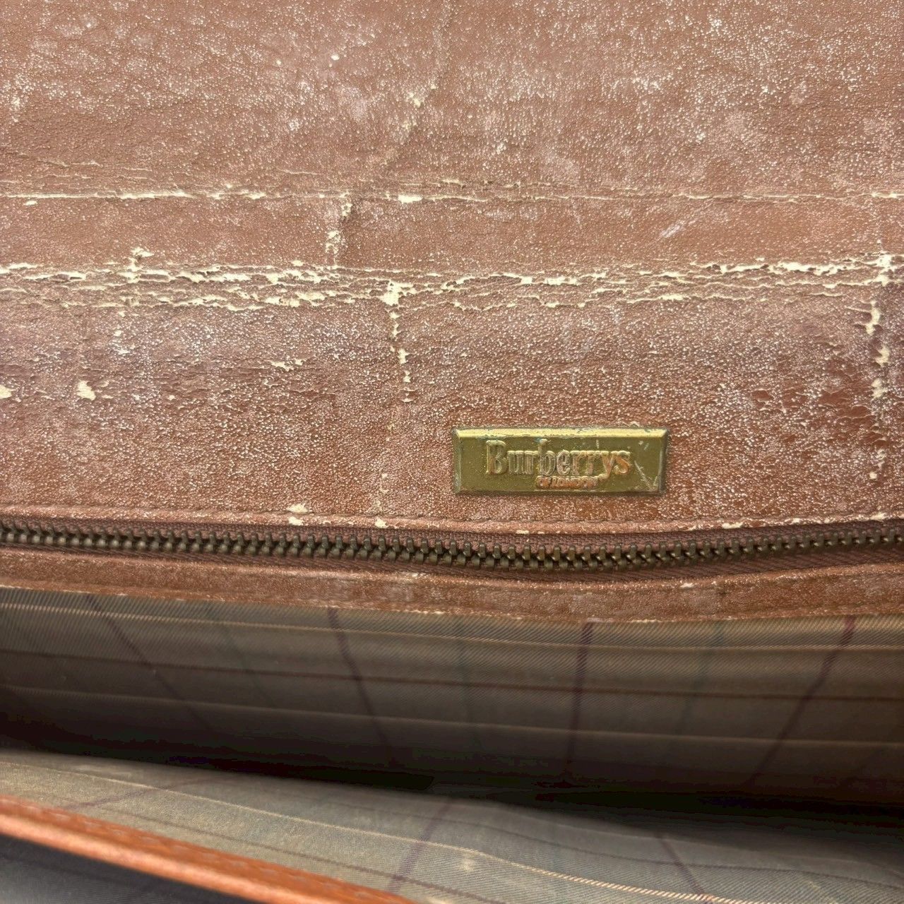 BURBERRY バーバリー レザー ビジネスバッグ ブリーフケース ブラウン