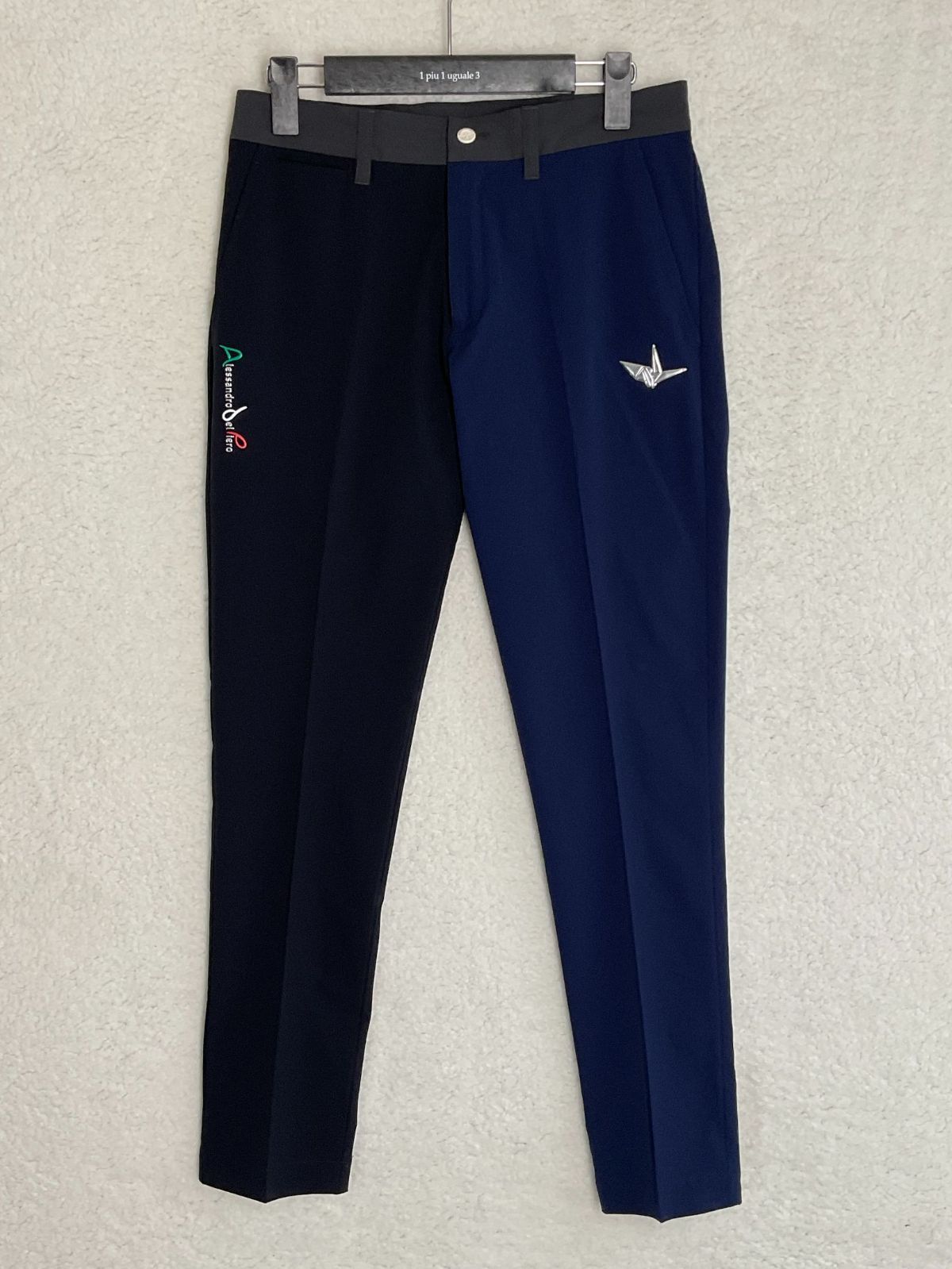 1PIU1UGUALE3 GOLF 3 ネイビー×ブラック ADP CRAZY LONG PANTS REGULARFIT