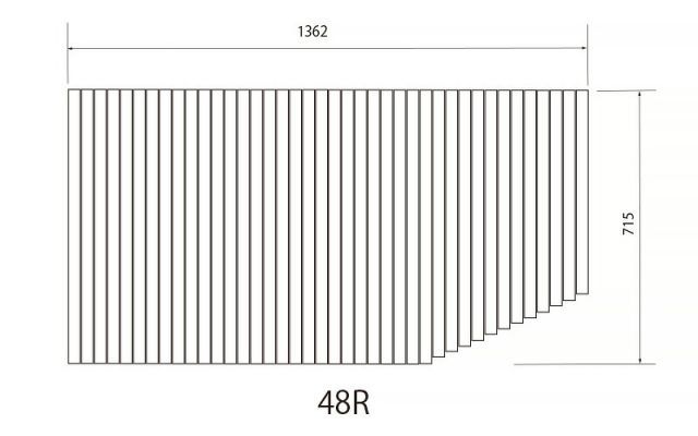 お風呂のふた トクラス 旧ヤマハ 新48R 番 B10010694 巻きフタ ヤマハシステムバス用 風呂ふた 巻きふた 寸法 W1362mm×D715mm 旧品番 GBFPFTAA020A0 HB10010694