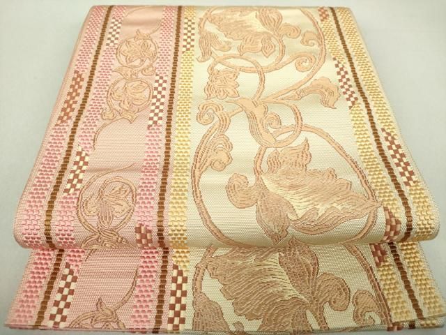 平和屋着物○本場筑前博多織 八寸名古屋帯 花菱間道 やまと誂