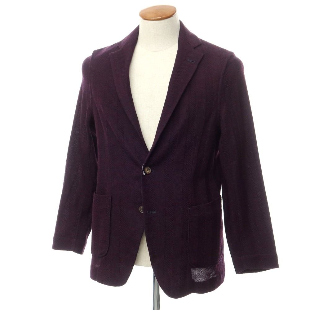 中古】バグッタ Bagutta ウール カジュアルジャケット ワイン系x