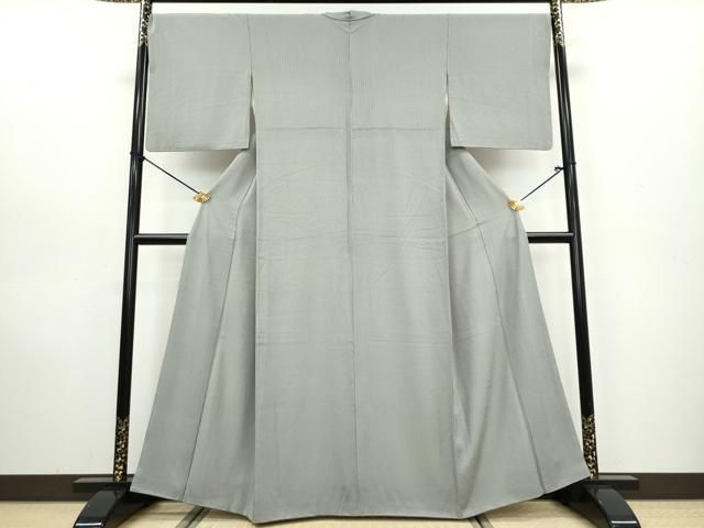 平和屋着物○江戸小紋 万筋 岩井茶色×紫水晶色 正絹 逸品 DAAW5498ud