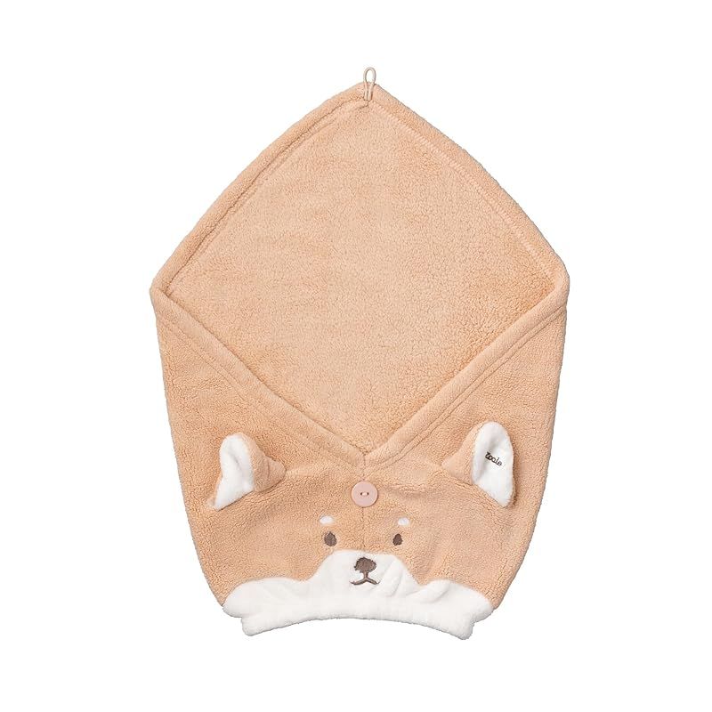 【新品】 シービージャパン ヘアターバン 吸水速乾マイクロファイバー 綿の3倍 [頭囲44-75cm] 柴犬 洗顔 プール お風呂 マシュマロ肌触り 吸水アニマルヘアターバン Zooiefam 0