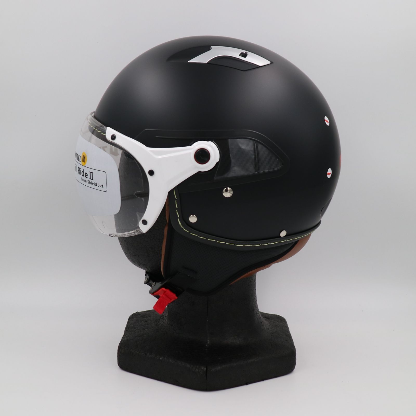 【新品未使用】マットブラック ジェットヘルメット シールド付き ZEALOT ZEALOT ジルライド2 インナーシールドジェット MATT BLACK M