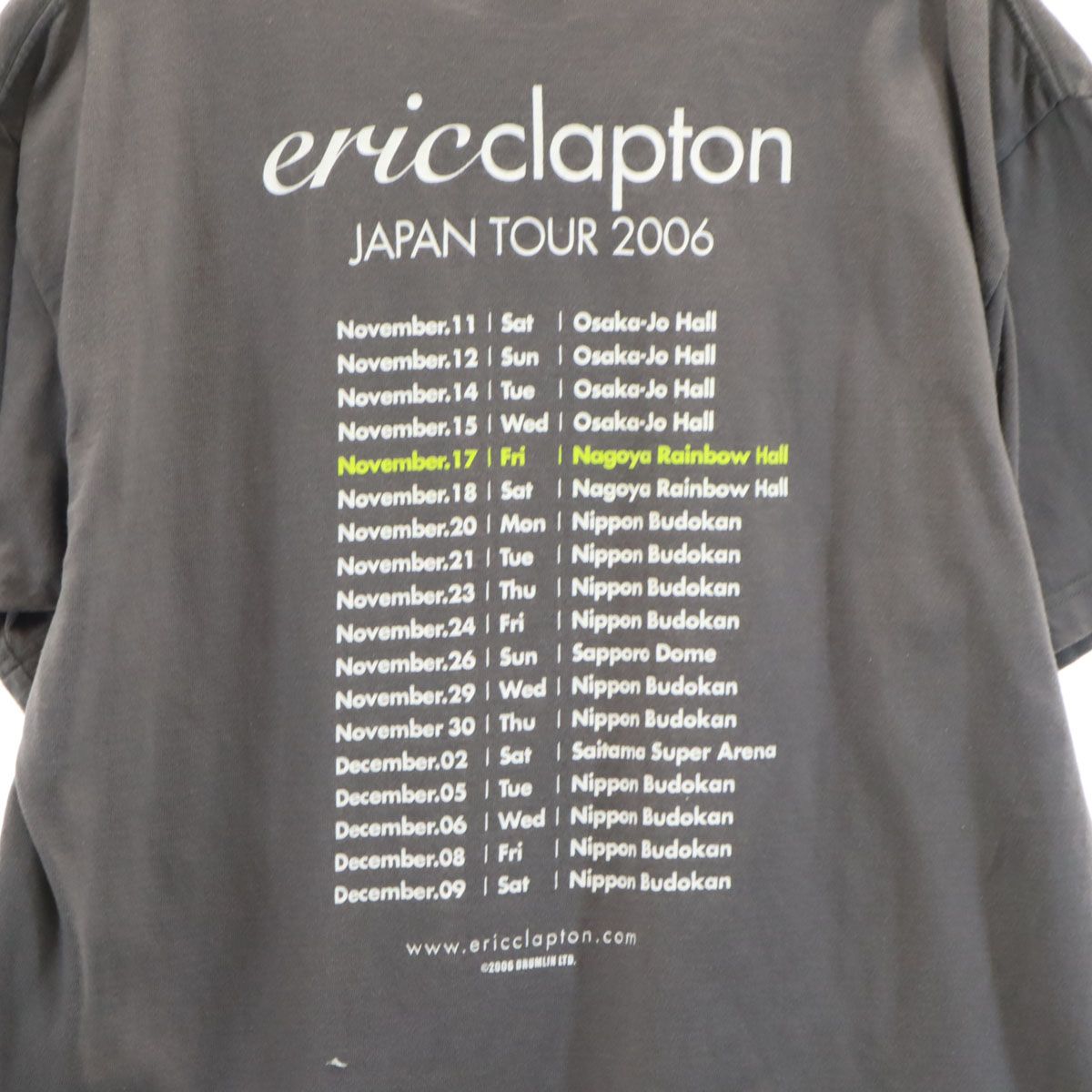 ec エリッククラプトン JAPAN TOUR 2006 半袖 Tシャツ L
