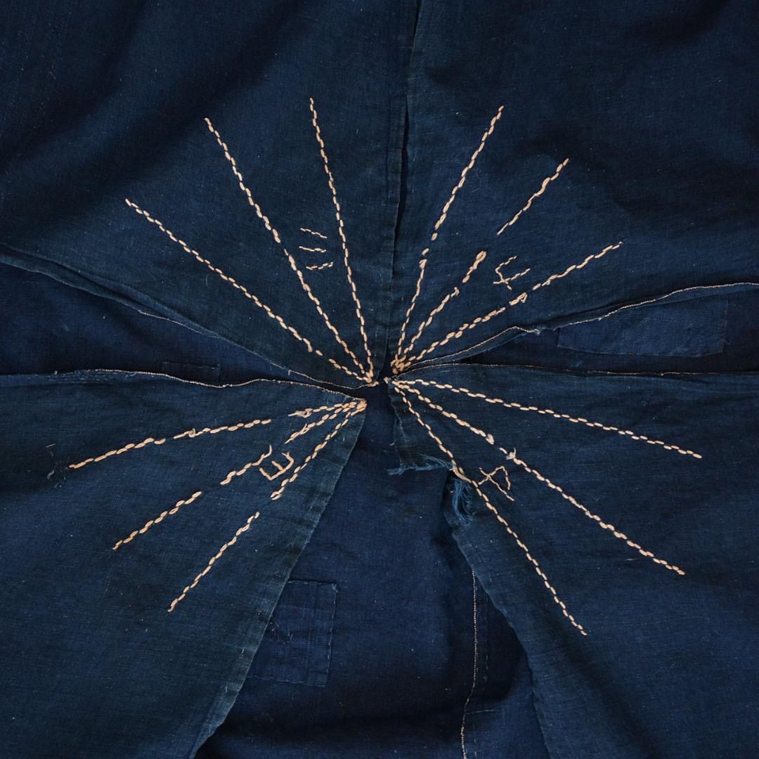 藍染襤褸刺し子風呂敷 四幅 大正〜昭和初期 リメイク用ジャパンヴィンテージ Japanese Vintage Indigo-Dyed Boro Furoshiki – Four Panels Sashiko Patchwork for Remake