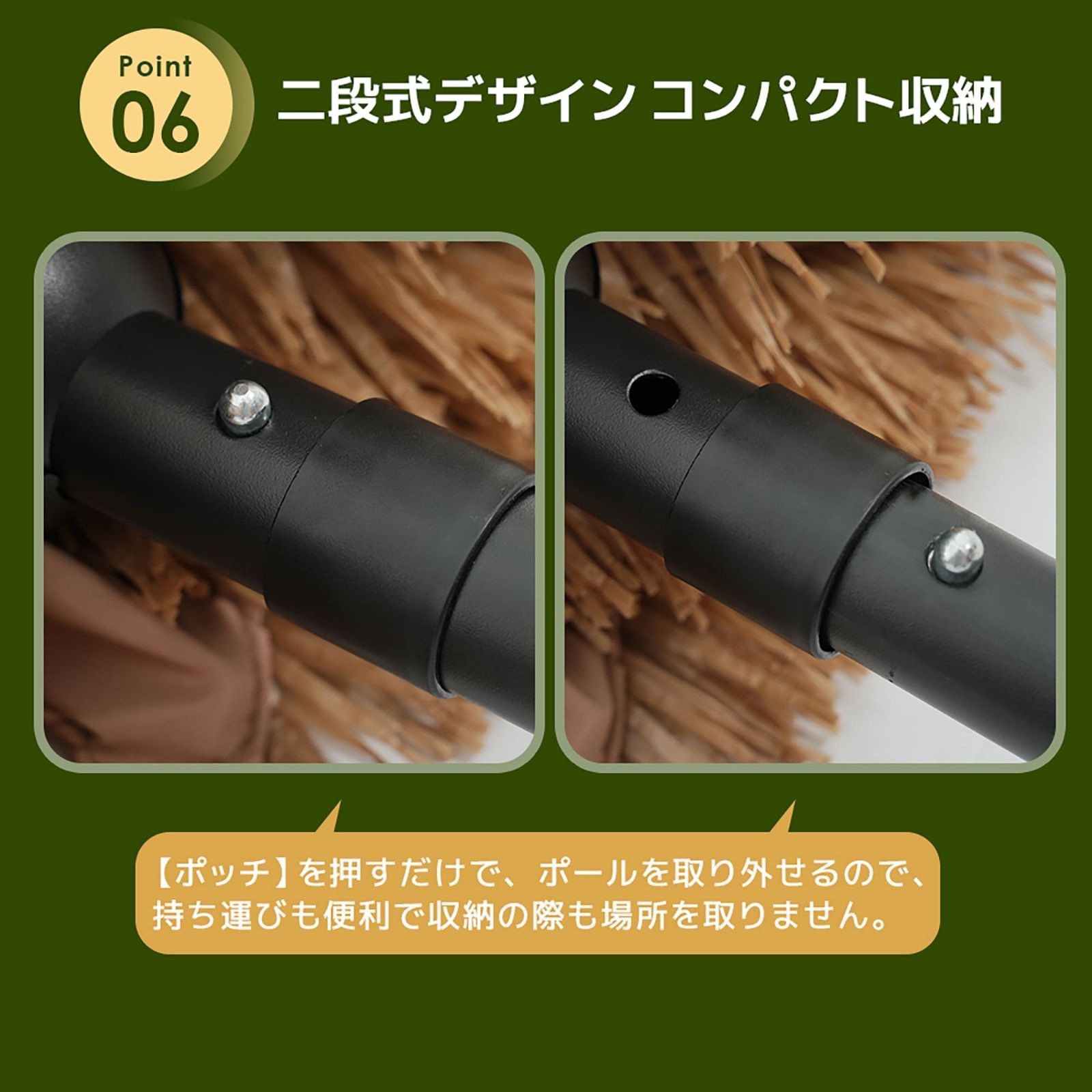 パラソル単体】ハワイアン パラソル 直径220cm UPF30+ 紫外線対策 角度