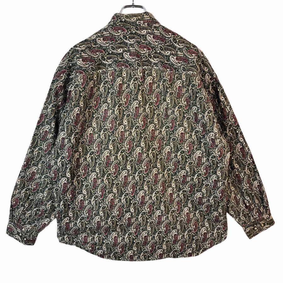 SUPPLIES menswear長袖デザインシャツ総柄シャツボタンダウン SUPPLIES menswear長袖デザインシャツ総柄シャツボタンダウン